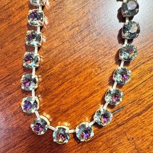 Elegant Multicolor Crystal Necklace and Earrings